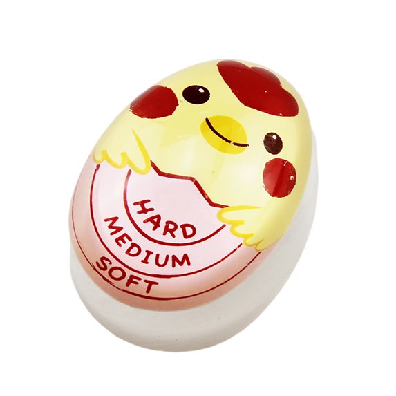 Color Changing Egg Timers, Egg Cooker for Hard Boiled Eggs Funny Chick Cooking Timer Color Change Observation Reminder(Yellow)
