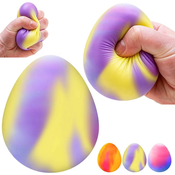 Color Changing Eggs with Swirl Patterns, Desk Organizer for Adults, Squeezable Office Decor for Home & Work