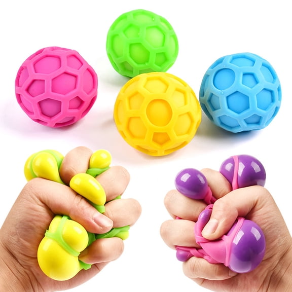 Color-Changing Expandable Stress Ball, Soft Squeezable Fidget Toy, Breaks into Multiple Spheres for Anxiety Relief, Ideal for School & Party Gifts(1 Pack, Random)