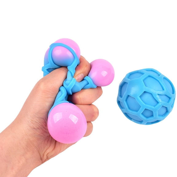 Color-Changing Expandable Stress Ball, Soft Squeezable Fidget Toy, Breaks into Multiple Spheres for Anxiety Relief, Ideal for School & Party Gifts(1 Pack, Random)