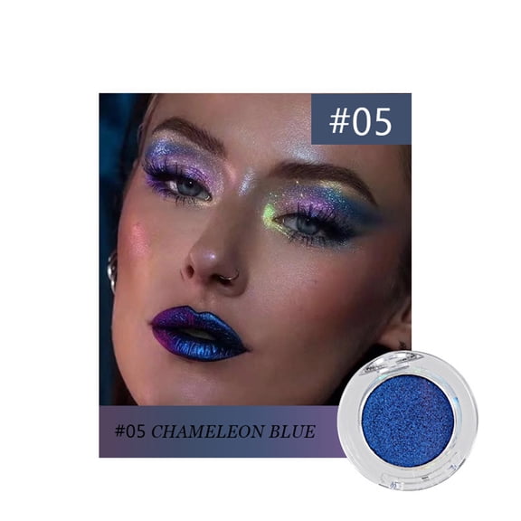 Color Changing Eyeshadow Metallic Glitter Eyeshadow Optical Chameleon Powder Polarizing High Impact Shimmer Makeup Single Pan For Party Festival Night Glam Look,Makeup Organizers