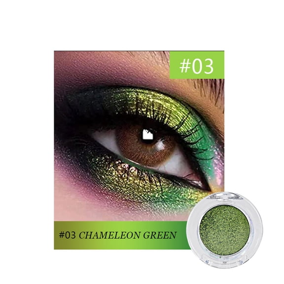 Color Changing Eyeshadow Metallic Glitter Eyeshadow Optical Chameleon Powder Polarizing High Impact Shimmer Makeup Single Pan For Party Festival Night Glam Look,Makeup Organizers