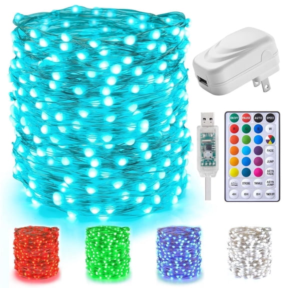 Color Changing Fairy String Lights: 66 Feet 200 Led Waterproof Twinkle Lights With Remote And Plug 4 Light Modes For Craft Bedroom Ceiling Wedding Christmas 16 Colors