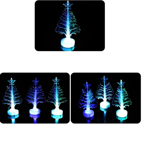 NIAIZEK 2Pcs Tree Night Lamp Fiber Optic Light in Mixed Colors for Bedroom Decoration