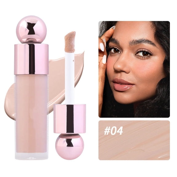 Color Changing Foundation Concealer Cover Cream, Liquid Multi-Use Concealer, Warm Skin Tone Foundation liquid Base Nude Face Moisturizing Liquid Cover Concealer for Women and Girls (#04)