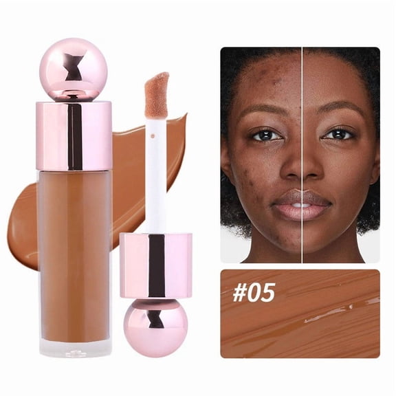 Color Changing Foundation Concealer Cover Cream, Liquid Multi-Use Concealer, Warm Skin Tone Foundation liquid Base Nude Face Moisturizing Liquid Cover Concealer for Women and Girls (#05)