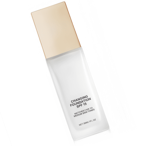 Color Changing Foundation with SPF 15 - Color Adjusting Liquid Foundation for Fair to Medium Skin Tones - Lightweight Hydrating Face Makeup Base, 1 fl oz / 30ml