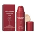 thumbnail image 1 of Color Changing Foundation - Skin-Matching Adapting Liquid Hydrating Foundation, Self Adjusting Natural Finish, Blurs Imperfections & Fine Lines, 1 of 1