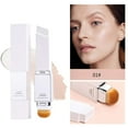 thumbnail image 1 of Color Changing Foundation Stick, 2 in 1 Dual Ended Korean White Foundation Stick with Brush, Cover Cream Stick, Medium to Full Coverage, Brightening Makeup Base for Smooth Hydrating Flawless Look, 1 of 9