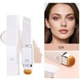 thumbnail image 1 of Color Changing Foundation Stick, 2 in 1 Dual Ended Korean White Foundation Stick with Brush, Cover Cream Stick, Medium to Full Coverage, Brightening Makeup Base for Smooth Hydrating Flawless Look, 1 of 9