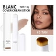 thumbnail image 1 of Color Changing Foundation Stick with Built-in Brush, Quick Fix Full Coverage Concealer Stick, Hydrating Concealer Base Makeup, 2 IN 1 Double Head Foundation Stick for Flawless Look (#04, Tan), 1 of 9