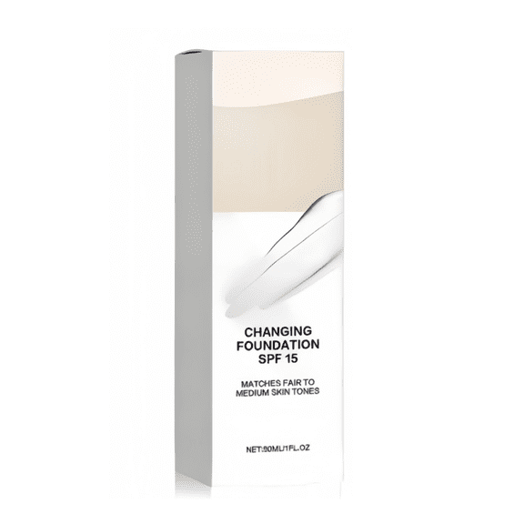 Color Changing Foundation for Mature Skin Lightweight Self-Adjusting Liquid Makeup, Flawless Natural Finish for Fair to Medium Tones(1PC)
