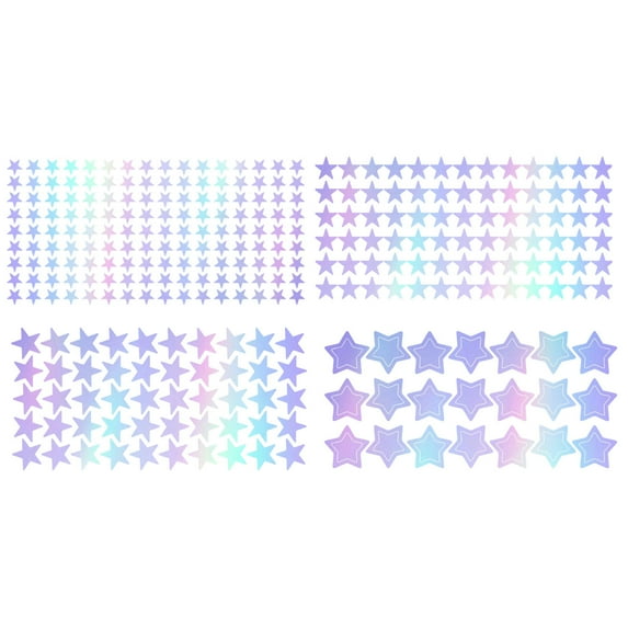 Color Changing Glow-in-the-Dark Star Wall Stickers for Bedroom Decor, Nighttime Room Accent, Party Wall Decorations, Safe Fluorescent Stickers for Indoor Use