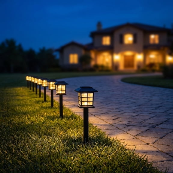 Color Changing Ground Stake Lights, Solar Outdoor Garden Lights with Retro Lantern Design, LED Pathway Lighting for Yard Patio Walkway Landscape Decor, 1 Pack