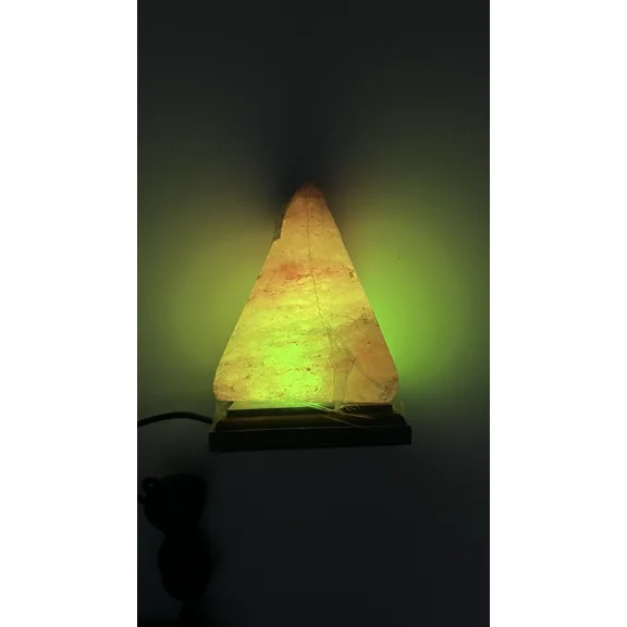 Color Changing Himalayan Salt Lamp LED Hand Carved Himalayan Salt Pyramid Lamp