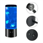 Color Changing Jellyfish Tank Mood Lamp, LED Aquarium Jellyfish Night Light, Relaxing Fantasy Decor Lamp, USB Powered Jellyfish Spell Light for Home Bedroom Decoration and Festival Gift