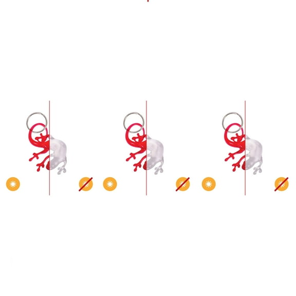 Color-Changing Key Chain Lizard - Red by DelSol for Women - 1 Pc Keychain - Pack of 3