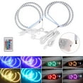 thumbnail image 1 of Color Changing LED Angel Eyes RGB Halo Rings Kit for BMW E46 Non Projector Headlights 2x131mm+2x146mm marker, 1 of 8