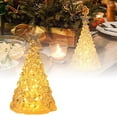 thumbnail image 1 of Color Changing LED Christmas Tree Night Light - 8 Inch Lighted Tabletop Decor with Glitter Acrylic Figurine, Battery Operated Mini Xmas Tree for Home, Bedroom, Holiday Party Decorations, 1 of 7