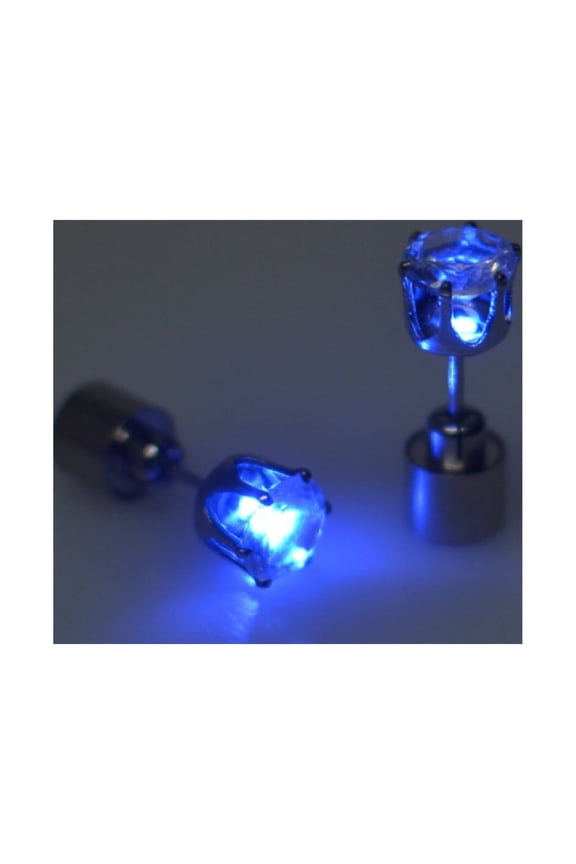 Color Changing LED Stud Earrings - 1 Pair, Battery-Powered (30hrs), Sparkly, Suitable For Concerts & Parties, Mother's Day Gift
