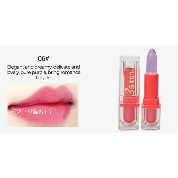Color Changing Lip Balm, Non-Stick Lipstick, Moisturizing Jelly Light Smooth Lip Balm, High Pigment Lip Moisturizer with Non-Fading, Comfortable, Soft Glossy Finish