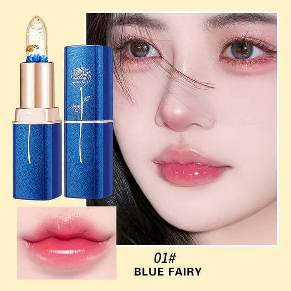 Color Changing Lipstick, Temperature Sensitive Lipstick, Moisturizing Long Lasting Lip Balm, Temperature and pH Sensitive, Glittering Glossy Finish, Repair Dry Cracks, Gentle Lip Care