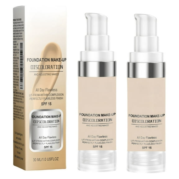 Color-Changing Liquid Foundation Concealer Makeup, Hydrating Moisture, Waterproof, Brightening Skin Tone