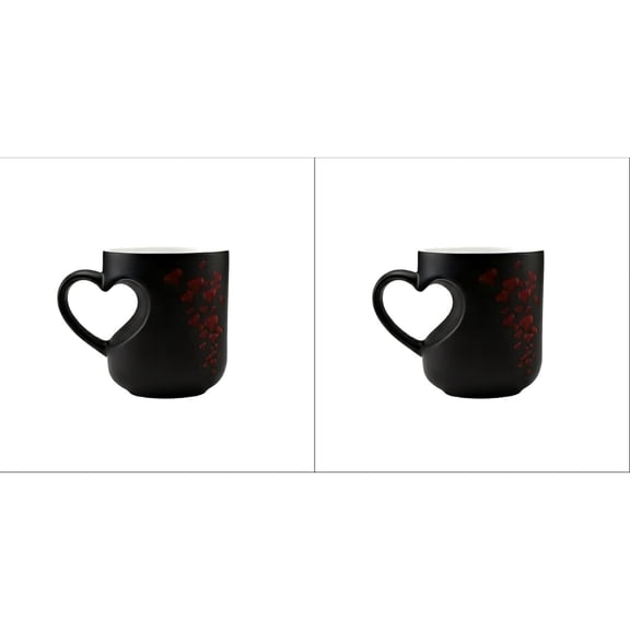 Color Changing Mug with Hidden Heart, Heat Activated Coffee Cup – Spring Gift for Easter, Mother’s Day, Romantic Surprise, Office or Home Use, Fun Novelty Mug for Xinyat