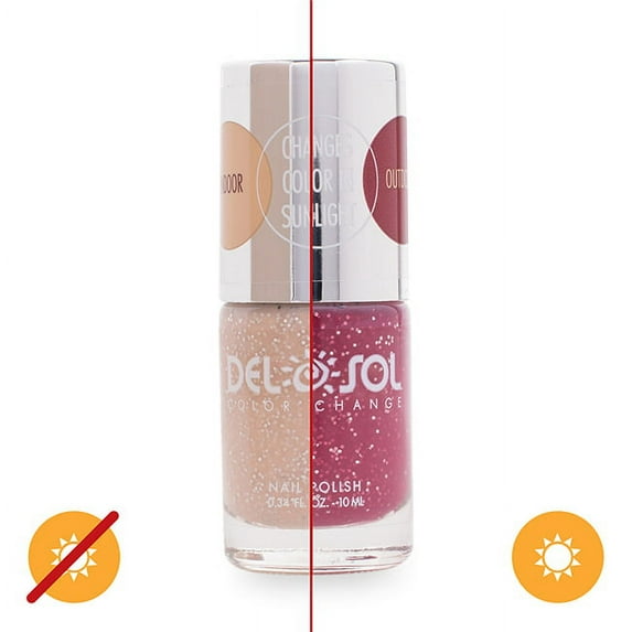 Color-Changing Nail Polish - Barely There by DelSol for Women - 0.34 oz Nail Polish