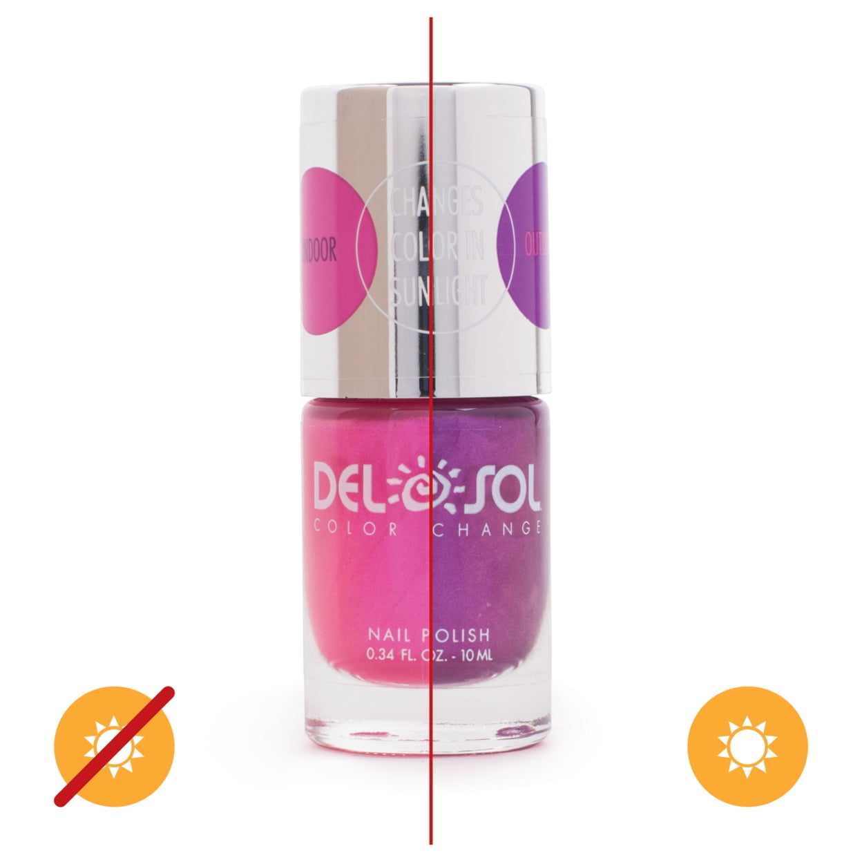Color-Changing Nail Polish - Foxy by DelSol for Women - 0.34 oz Nail Polish