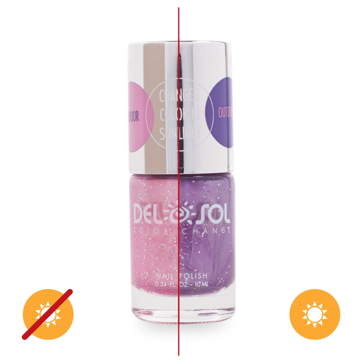 Color-Changing Nail Polish - Inside Out by DelSol for Women - 0.34 oz Nail Polish