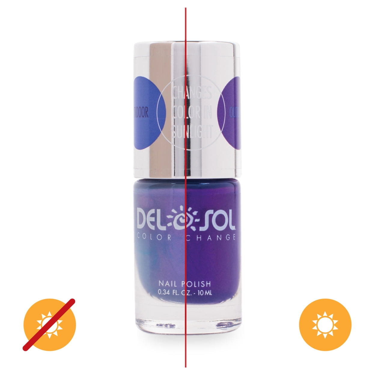 Color-Changing Nail Polish - Into the Blue by DelSol for Women - 0.34 oz Nail Polish