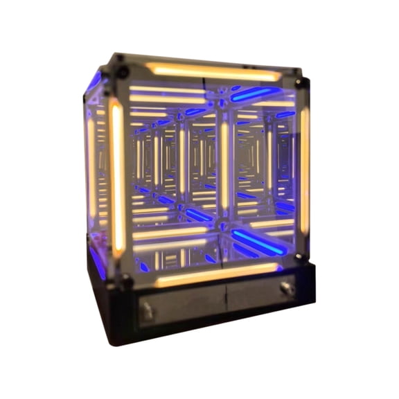 Color Changing Night Light Infinity Mirror 3 Inch Cube Decorative Night Light Led Light for Bedroom Office Desk Decor Blue Bedroom Decor Single Pack