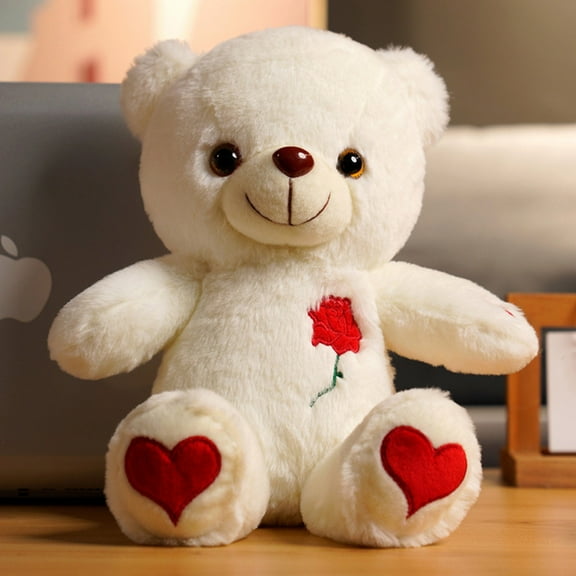 Color Changing Night Light, Plush Bear Toy, Soft Luminous Stuffed Animal with Multi-Color LED, Battery Operated Comfort Nightlight for Kids and Adults, Polyester Fiber Material, Compact Size