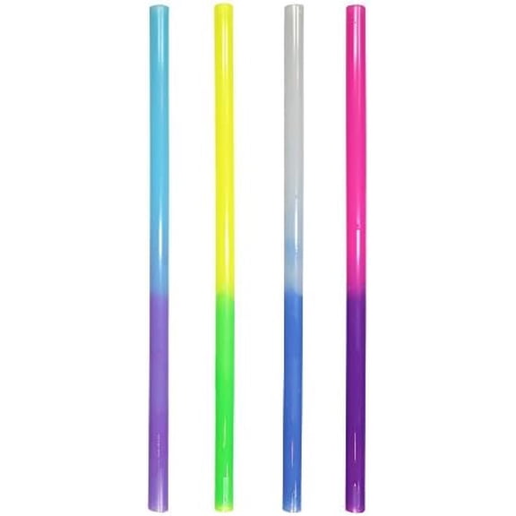 Color Changing Reusable Plastic Straw, Set of 24, Multicolor, Eco-Friendly and BPA Free - Made in USA$$Home Decor, Kitchen, & Other