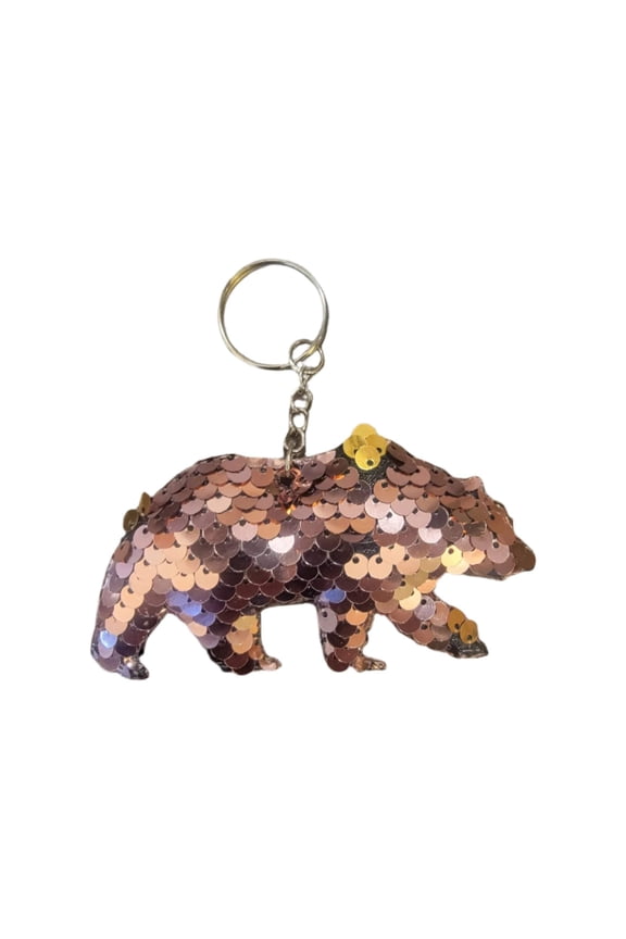 Color-Changing Sequin Bear Keychain - Cute and Fun Key Accessory
