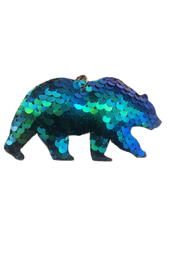 Color-Changing Sequin Bear Keychain - Cute and Fun Key Accessory