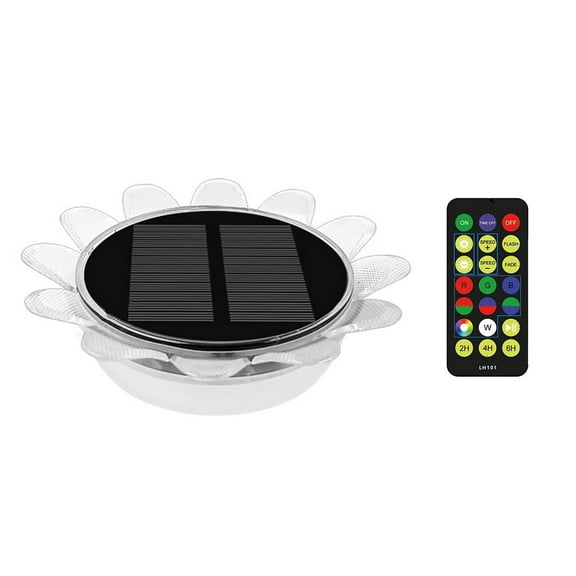 Color Changing Solar Floating Pool Light with Remote Control Ip68 Waterproof Led Decor for Outdoor Ponds and Fountains (5In) A One Size