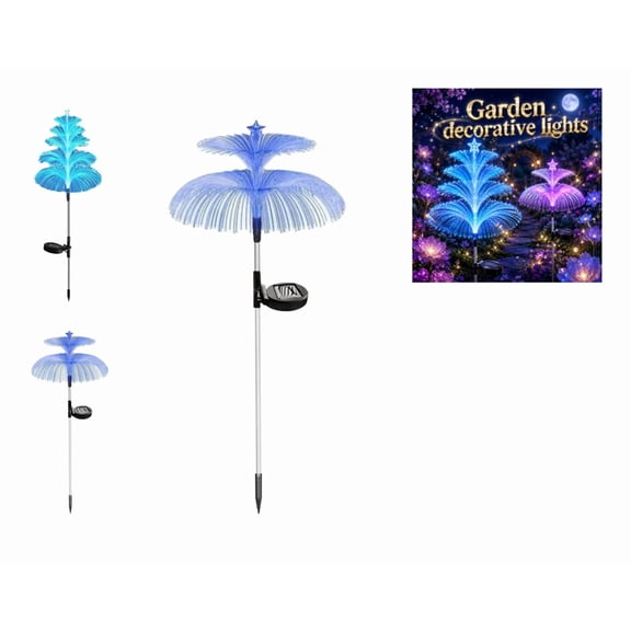 Color Changing Solar Outdoor Lights, Waterproof Jellyfish Star Flower Landscape Lamp, Decorative Lighting for Garden & Festival Use