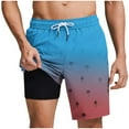 thumbnail image 1 of Color Changing Swim Shorts Mens Swim Trunks with Compression Liner Quick Dry Bathing Suits, 1 of 6