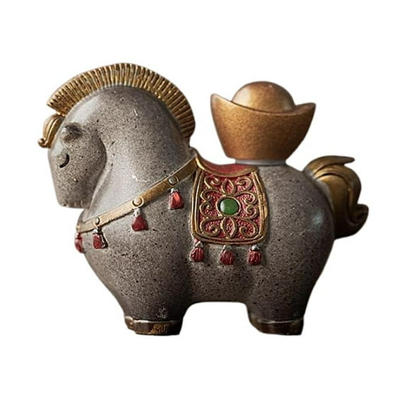 Color Changing Tea Pet,Color Changing Tea Pet Horse,Magical Resin Figurine for Tea Tray Decor Tea Lovers Gift Home Office Desk Feng Shui Ornament