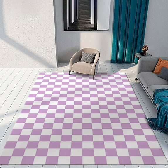 Color Checkerboard Plaid Carpet Moroccan Living Room Bedroom Rug Antiskid Entry Door Mats Household Bedside Rugs Bay Window Mat