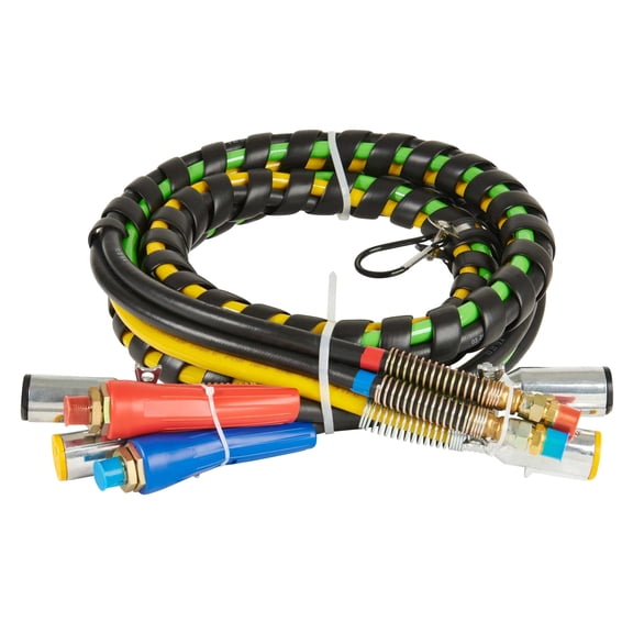 Color-Coded 4-in-One Auxiliary ABS Air Power Lines - 15 Ft