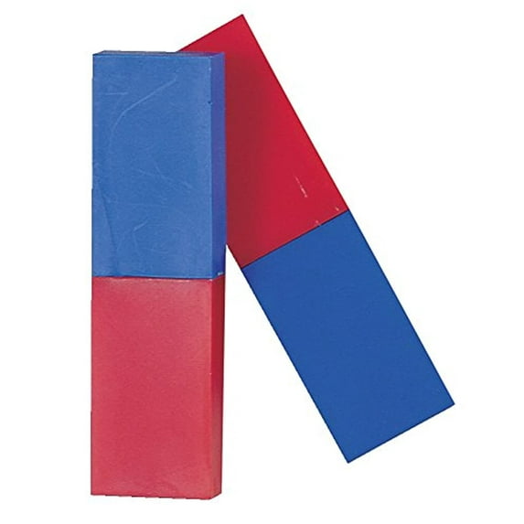 Frey Scientific Color-Coded Bar Magnets, Red/Blue, Pack of 2