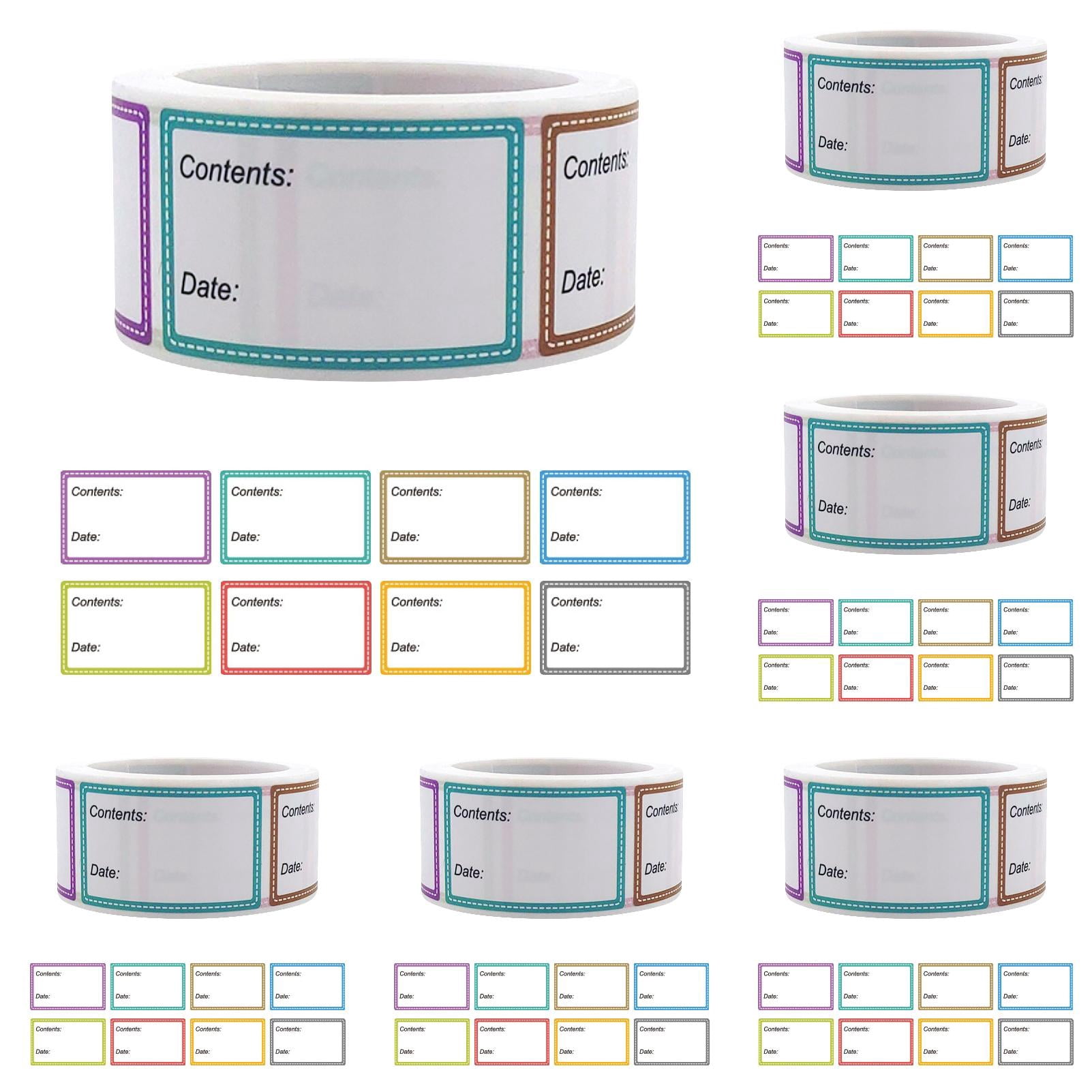 Color‑Coded Rolled Classification Label Stickers,5Pc Write‑On Content ...