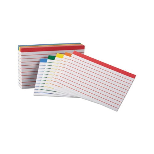 200 Sheets Small Thick Ruled Index Cards Hanging Hole Horizontal