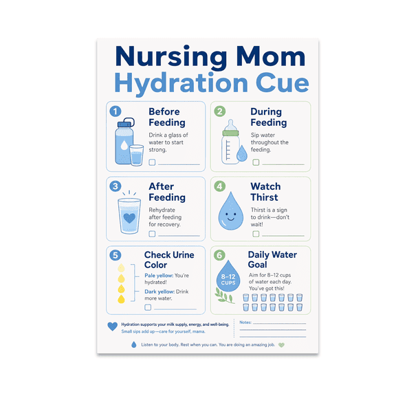 Color-Coded Serving Size Chart - Family Kitchen - 13x19 Glossy Poster Print