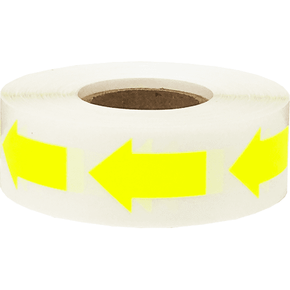 Color Coding Arrow Labels Fluorescent Yellow 1 x 5/8 Inch 500 Total Adhesive Stickers