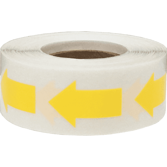 Color Coding Arrow Labels Yellow 1 x 5/8 Inch 500 Total Adhesive Stickers