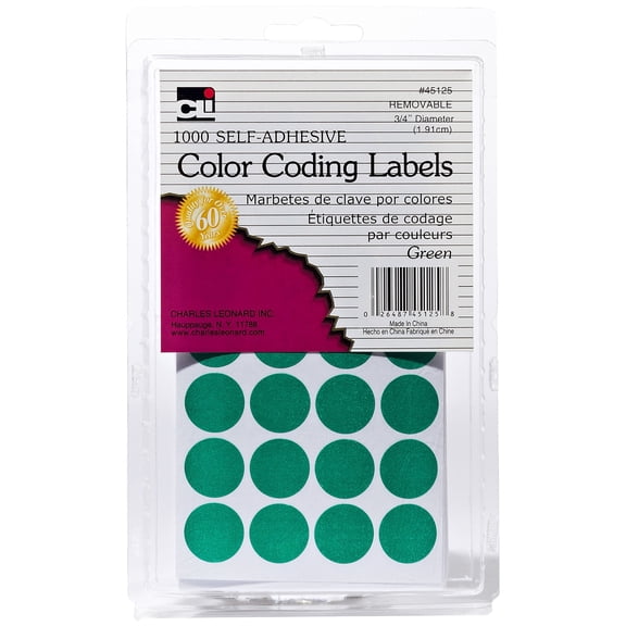 Color Coding Labels, Green